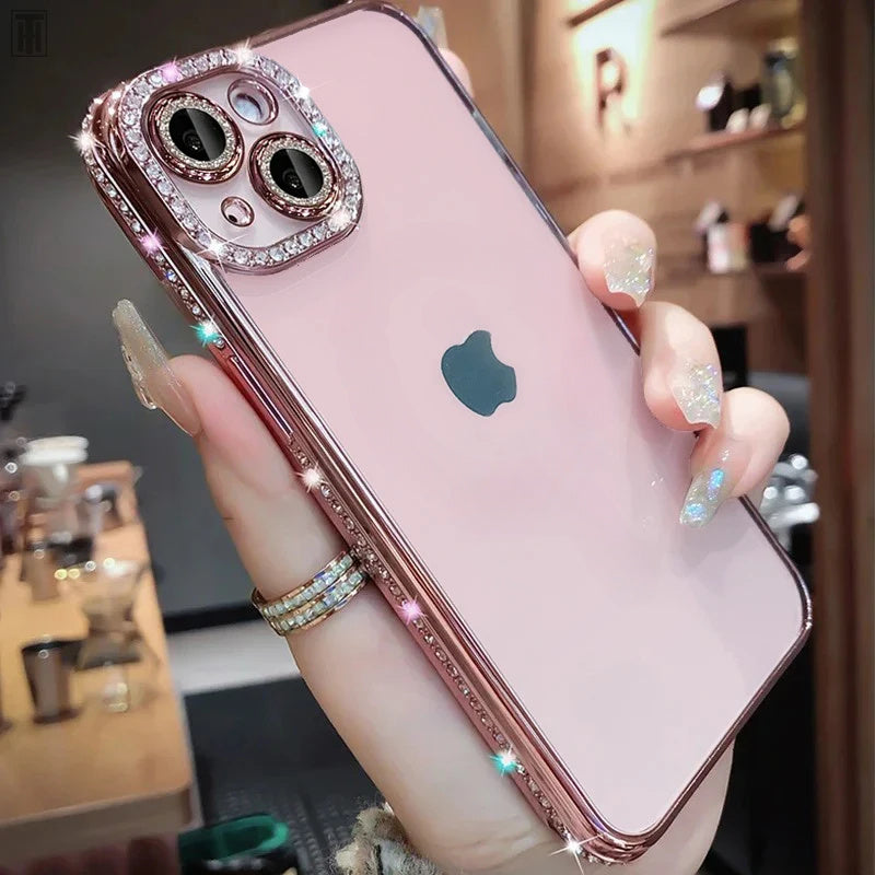 Ultra-Thin And Beautiful, Shiny Protective Case Suitable for Iphone 16 Pro Max 15 14 13 12 11 Pro Max Plus Beautiful Electroplated Universal Camera Protective Case DT Streetsharks