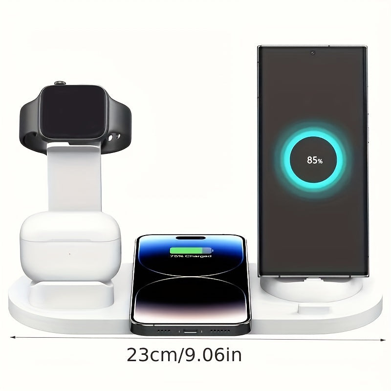 Wireless Charging Station, 3in 1 Wireless Charger Stand, Multi Fast Wireless Charging Dock for iPhone Multiple Devices for iPhone 16/ 15/ 14/ 13/ 12/11/ Pro/ Max/ X/ XS/ XR, for Airpods 3/ 2/ Pro, for Samsung S23 Ultra S22/ S Streetsharks