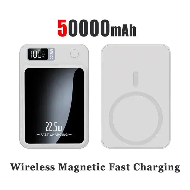 magnetic wireless charger  100000mAh Power Bank Wireless Charger Magnetic Digital Display Fast Charging Thin And Portable External Battery Free Shiping - Streetsharks