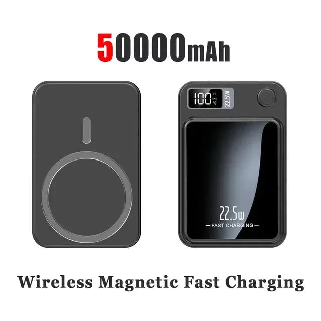 magnetic wireless charger  100000mAh Power Bank Wireless Charger Magnetic Digital Display Fast Charging Thin And Portable External Battery Free Shiping - Streetsharks