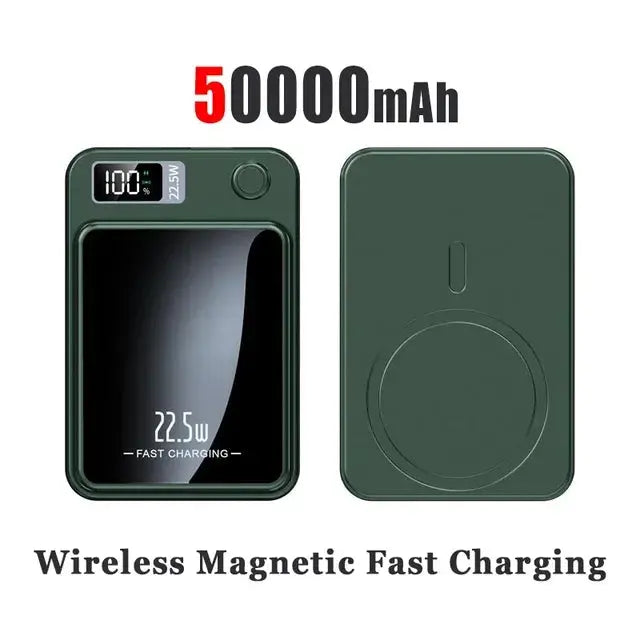 magnetic wireless charger  100000mAh Power Bank Wireless Charger Magnetic Digital Display Fast Charging Thin And Portable External Battery Free Shiping - Streetsharks