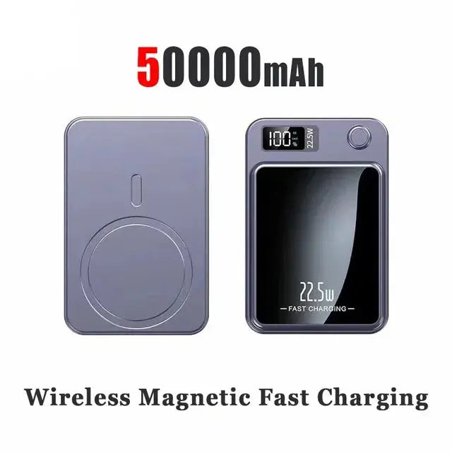 magnetic wireless charger  100000mAh Power Bank Wireless Charger Magnetic Digital Display Fast Charging Thin And Portable External Battery Free Shiping - Streetsharks