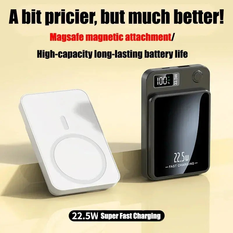 100000mAh Power Bank Wireless Charger Magnetic Digital Display Fast Charging Thin And Portable External Battery Free Shiping Streetsharks