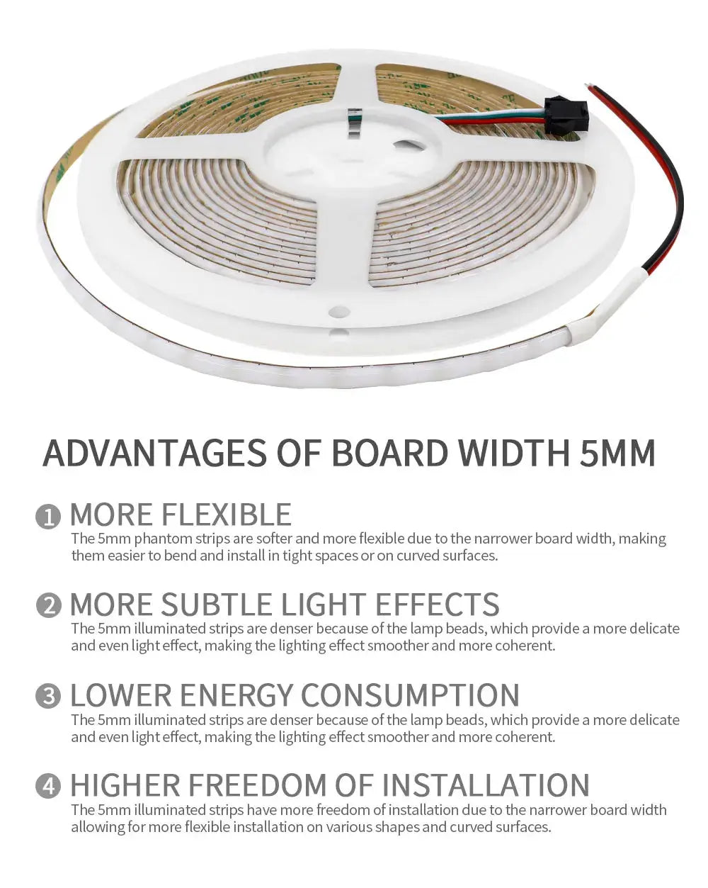 WS2812B RGBIC Individually Addressable COB LED Strip WS2812 High Density 60/100/160Leds/m 5mm/10mm COB Led Light DC5V Streetsharks