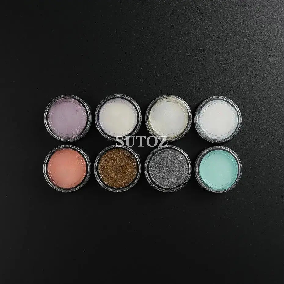 12 Grids Magic Mirror Powders Metal Effect Chrome Nails Powder Set Solid Nail Art Rubbing Dust For Manicure DIY Pigment #12G-HMJ - Streetsharks