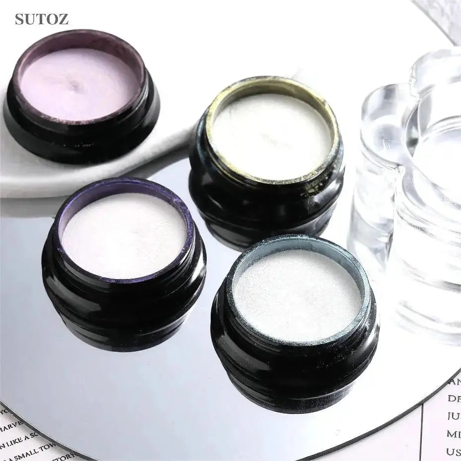 12 Grids Magic Mirror Powders Metal Effect Chrome Nails Powder Set Solid Nail Art Rubbing Dust For Manicure DIY Pigment #12G-HMJ - Streetsharks