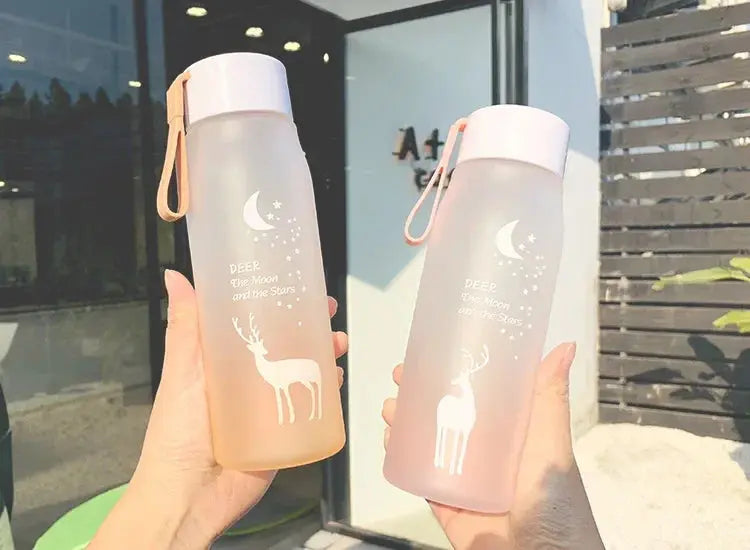 1PC 560ml Water Bottle Drinkware Leak Proof Portable for Girl Outdoor Travel Leakproof Plastic My Cute Drink Bottle Streetsharks