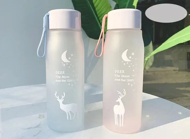 1PC 560ml Water Bottle Drinkware Leak Proof Portable for Girl Outdoor Travel Leakproof Plastic My Cute Drink Bottle Streetsharks