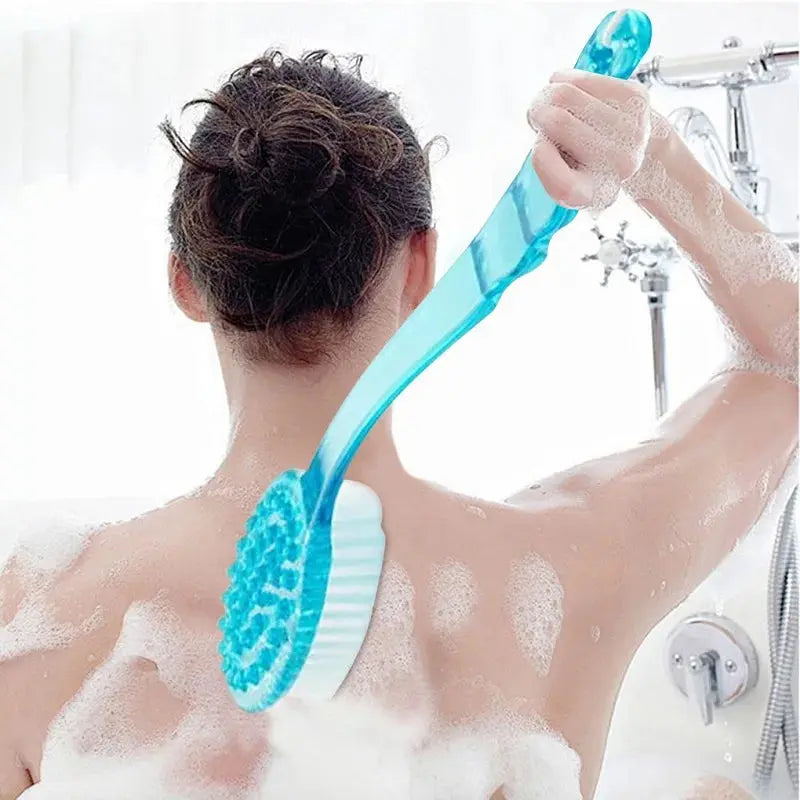 1pc Back Body Bath Shower Cleaning Brushes Bath Brush Long Handle Exfoliating Scrub Skin Massager Exfoliation Bathroom Brush -  Streetsharks