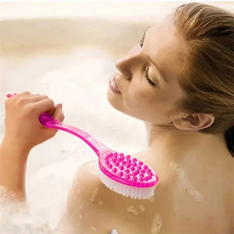 1pc Back Body Bath Shower Cleaning Brushes Bath Brush Long Handle Exfoliating Scrub Skin Massager Exfoliation Bathroom Brush Streetsharks