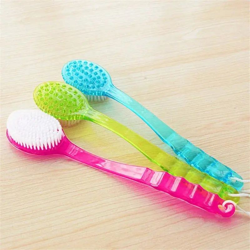 1pc Back Body Bath Shower Cleaning Brushes Bath Brush Long Handle Exfoliating Scrub Skin Massager Exfoliation Bathroom Brush Streetsharks