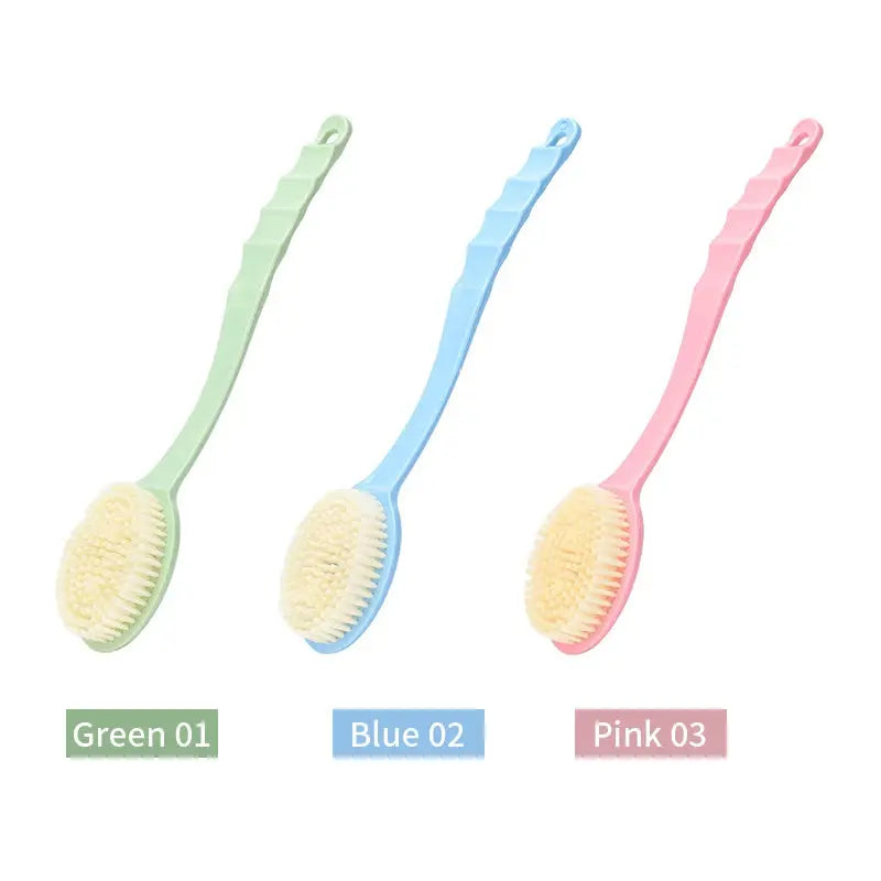 1pc Back Body Bath Shower Cleaning Brushes Bath Brush Long Handle Exfoliating Scrub Skin Massager Exfoliation Bathroom Brush Streetsharks