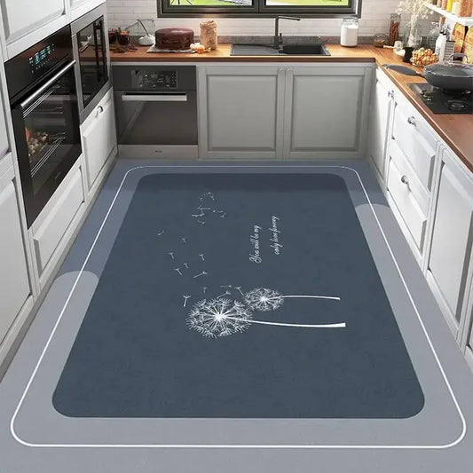 1pc Diatomaceous Earth Oversized Multifunctional Kitchen Foot Mat Quick-Drying Absorbent Non-slip Easy-to-Clean Floor Mats - Streetsharks