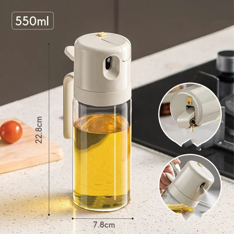 2 In 1 Oil Sprayer Bottle BBQ Cooking Oil Dispenser Olive Oil Pourers Sprayer Kitchen Baking Oil Mister Vinegar Bottle Streetsharks