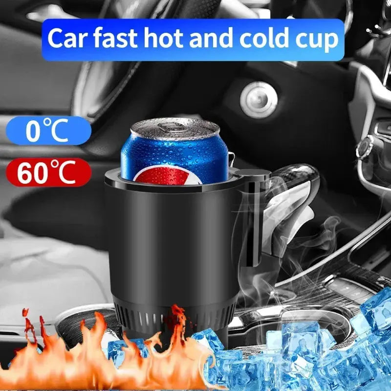 2 In1 Car Heating Cooling Cup 12V Smart Car Cup Holder Digital Temperature Display Drink Cup Warmer Cooler Mini Car Refrigerator Streetsharks