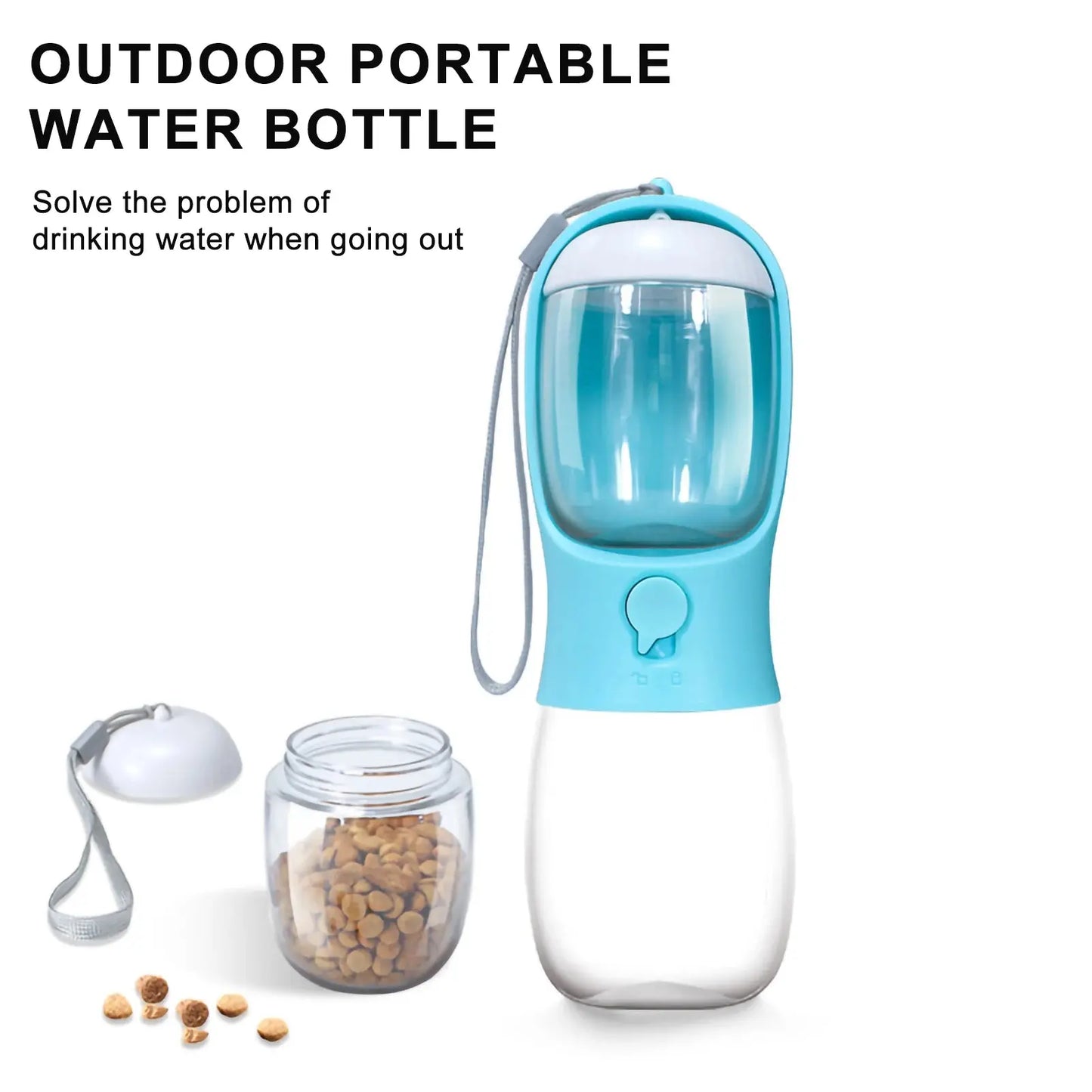 2 In1 Portable Dog Feeding and Water Puppy Feeder Pet Water Bottle Cat Food Dispenser for Travel Outdoor Walking Dog Accessories Streetsharks