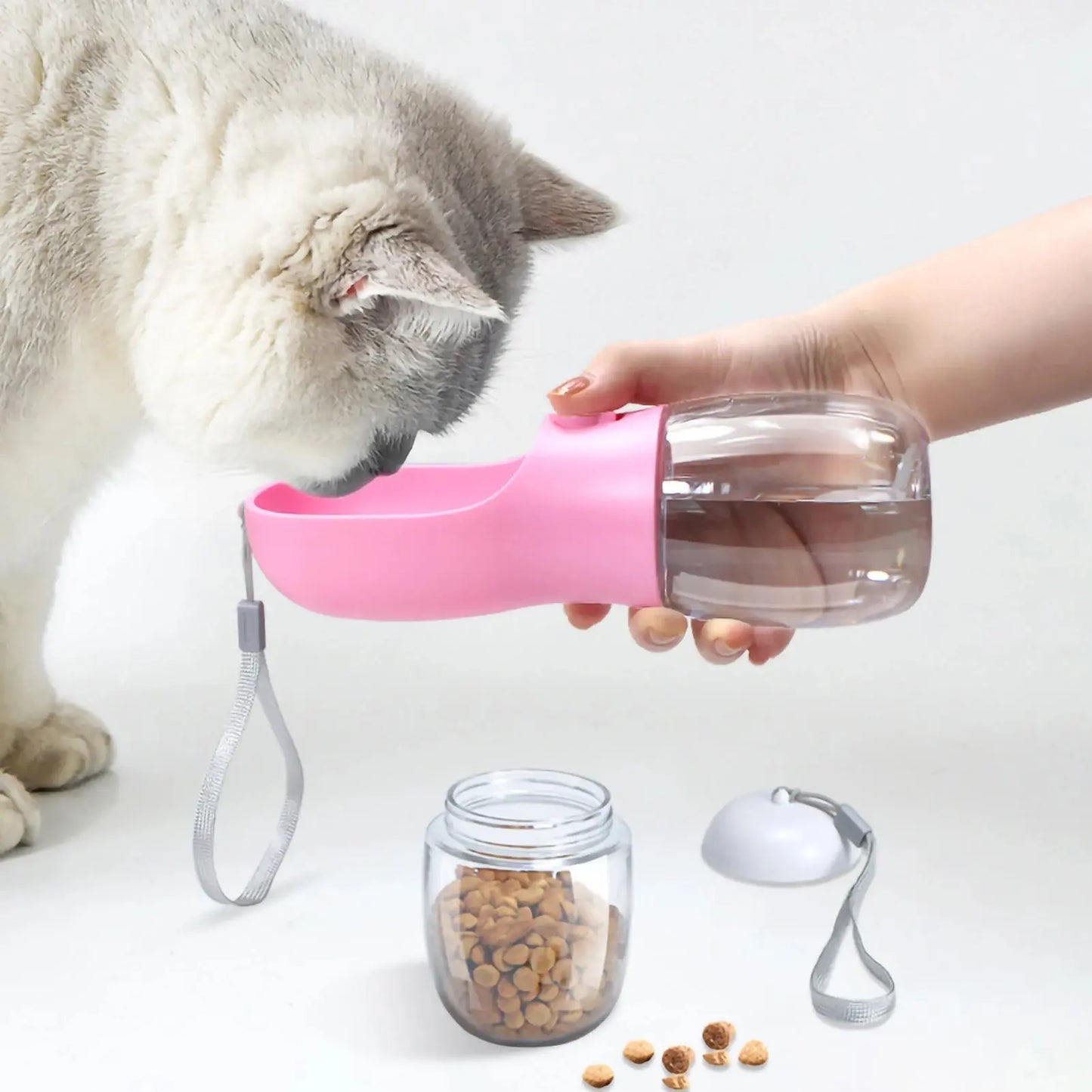 2 In1 Portable Dog Feeding and Water Puppy Feeder Pet Water Bottle Cat Food Dispenser for Travel Outdoor Walking Dog Accessories Streetsharks