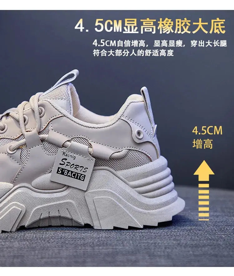 2023 New Women's Sneakers Fashion Versatile Women's Tennis Shoes Breathable Mesh Sneakers Comfortable Platform Casual Sneakers Streetsharks