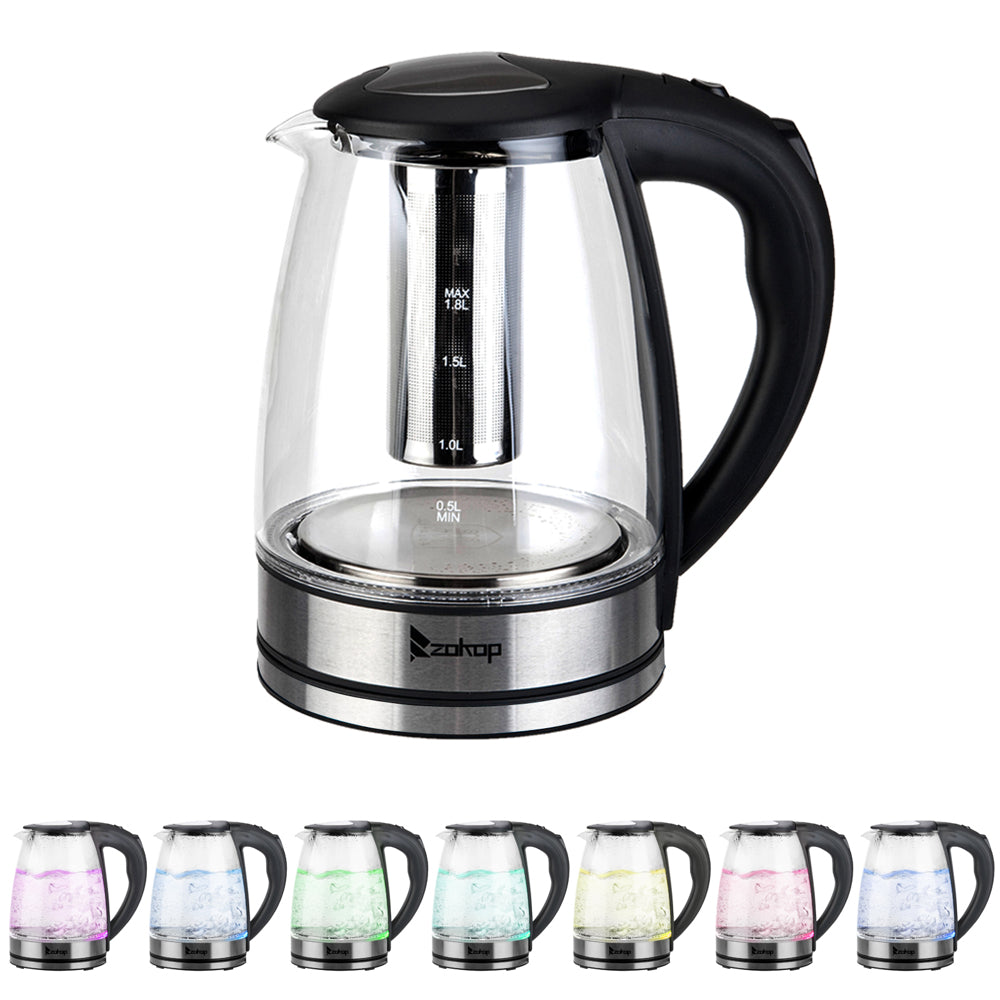 HD-1861-A 220V 2000W 1.8L Electric Glass Kettle UK Plug aee17d-2