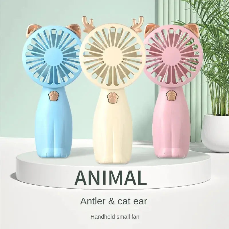 2024 New Cute Small Fan Desktop Portable Mini Handheld Fan With USB Rechargeable Summer Cooling Mini Air Conditioner Air Cooler Streetsharks