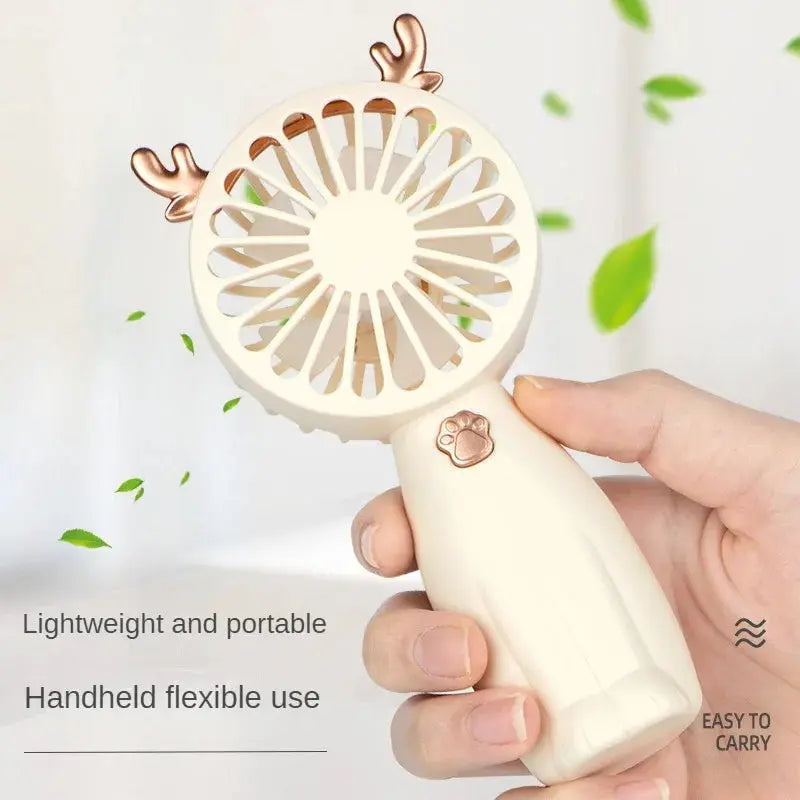 2024 New Cute Small Fan Desktop Portable Mini Handheld Fan With USB Rechargeable Summer Cooling Mini Air Conditioner Air Cooler Streetsharks