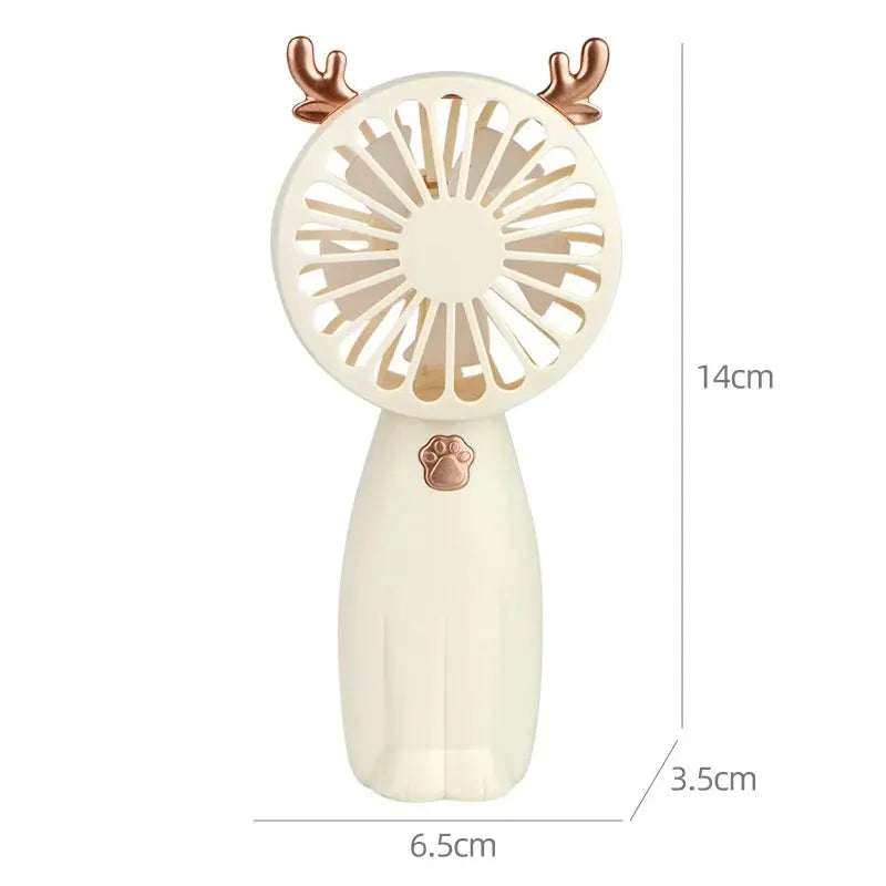 2024 New Cute Small Fan Desktop Portable Mini Handheld Fan With USB Rechargeable Summer Cooling Mini Air Conditioner Air Cooler Streetsharks