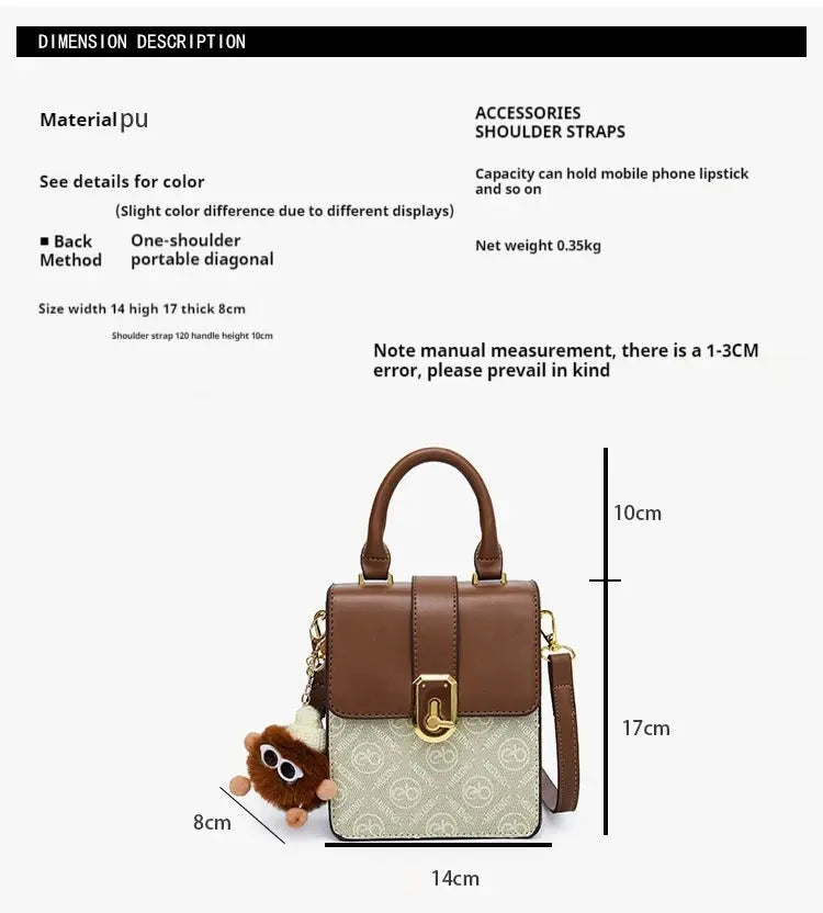 2024 New French Niche Texture Crossbody Light Luxury High-End Box For Women's One Shoulder Small Square Bag top-handle bags Streetsharks