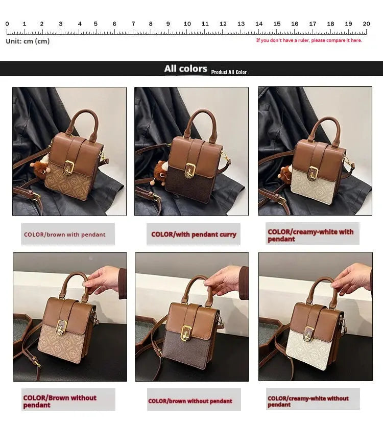 2024 New French Niche Texture Crossbody Light Luxury High-End Box For Women's One Shoulder Small Square Bag top-handle bags Streetsharks