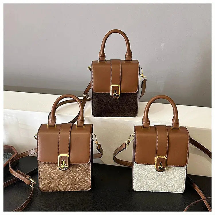 2024 New French Niche Texture Crossbody Light Luxury High-End Box For Women's One Shoulder Small Square Bag top-handle bags Streetsharks