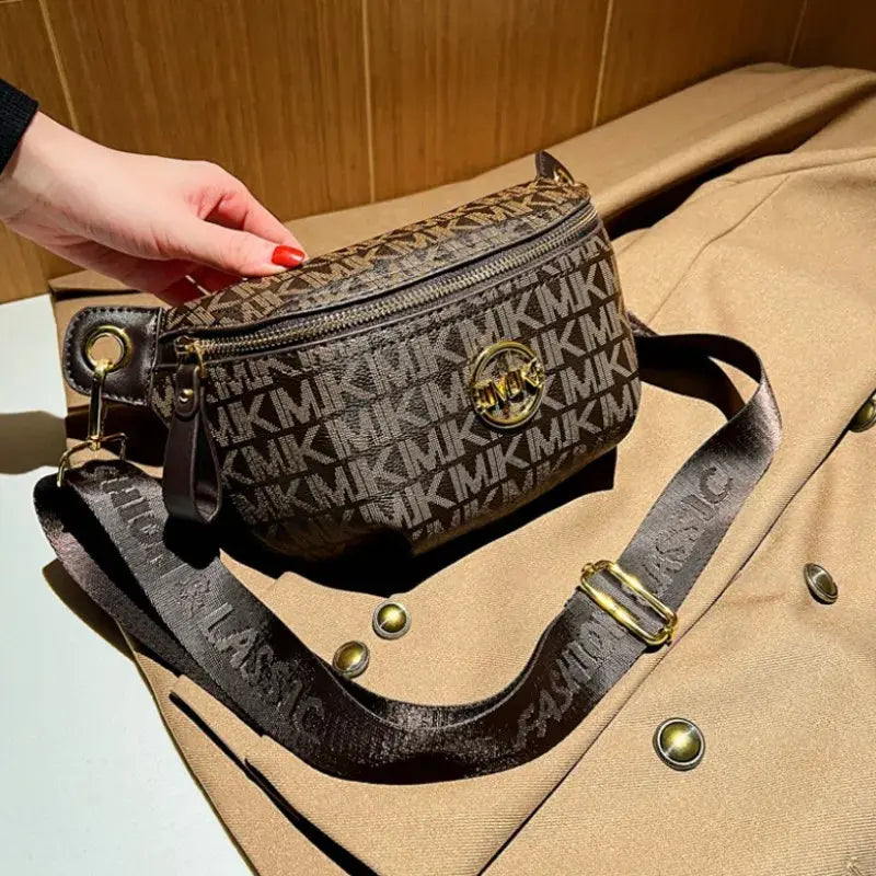 2024 Vintage Shoulder Bag Women Printed Letter Crossbody Chest Bag With Adjustable Strap Designer Luxury Soft Leather Waist Pack Streetsharks