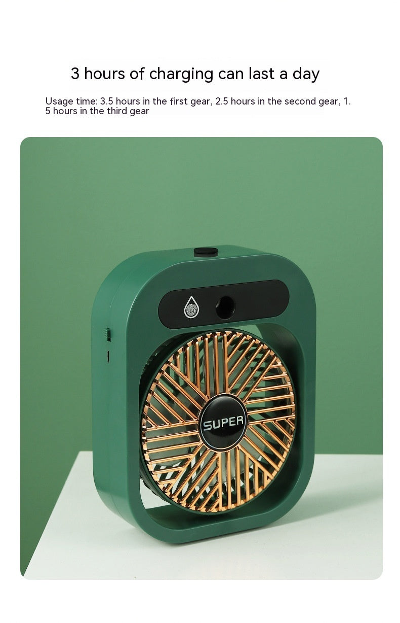 Air Conditioning Fan Desk Misting Fan Air Cooler Cooling USB Rechargeable Humidifier Portable Spray Fan With 3 Wind Speeds Mist Fan For Home Streetsharks