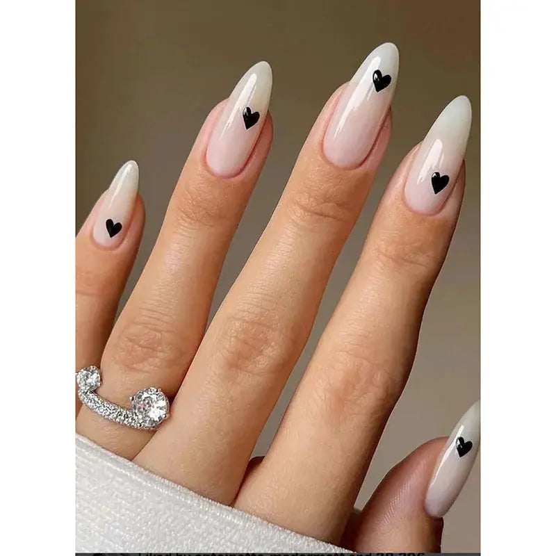 24P Removable Ballerina Press On Nail Art Long Round Head Fake Nails Full Cover Artificial Wearing Reusable False Nails Finished Streetsharks