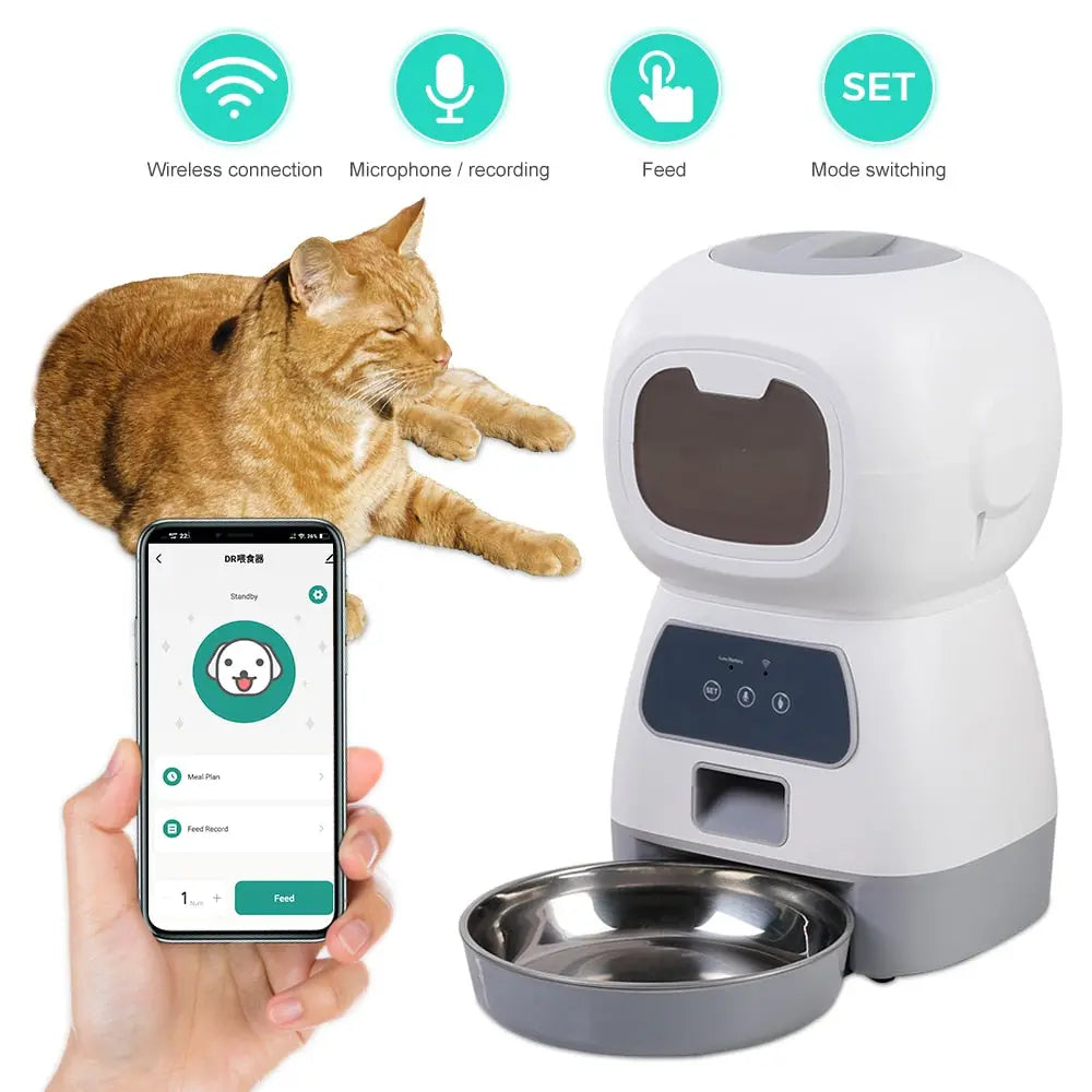 3.5L Automatic Pet Feeder Smart Food Dispenser Streetsharks