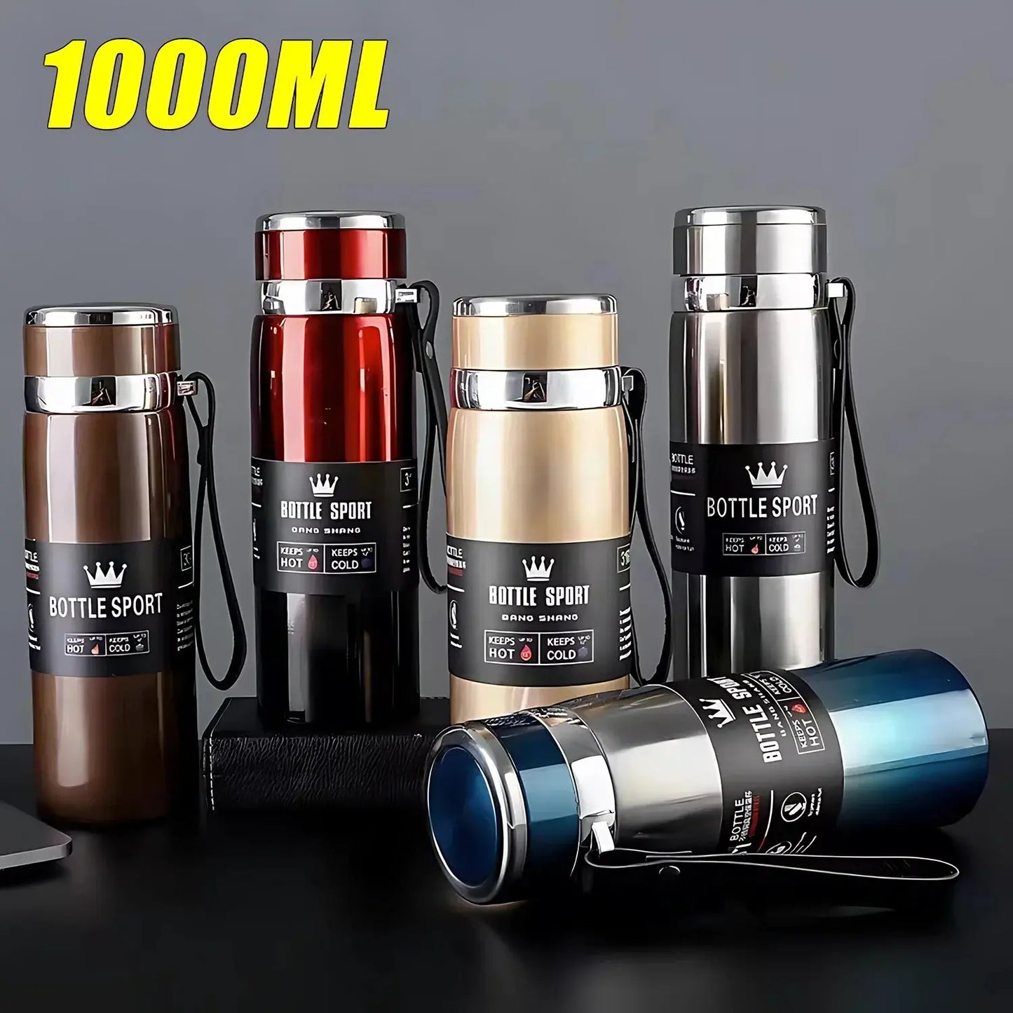 316 Stainless Steel Insulated Mug Outdoor Car Travel Mug Large Capacity Mug Thermos Double Layer Stainless Steel Water Bottle Streetsharks