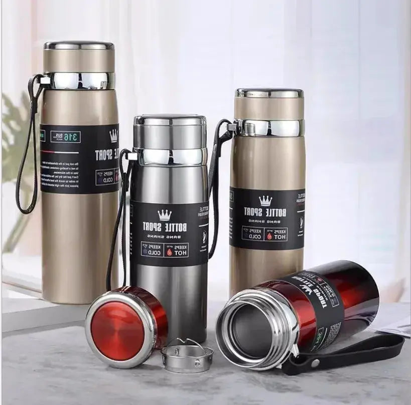 316 Stainless Steel Insulated Mug Outdoor Car Travel Mug Large Capacity Mug Thermos Double Layer Stainless Steel Water Bottle Streetsharks