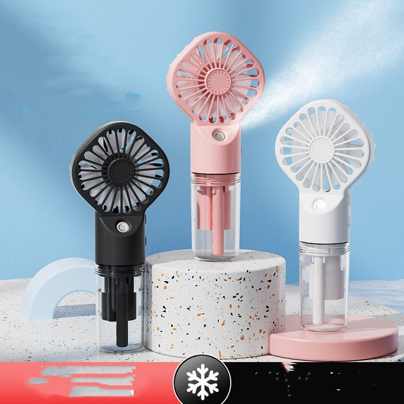 Strong Power Spray Humidification Small Mist Fan Humidification Usb Charging Portable Fan Icy And Refreshing Fan Water Supplement Streetsharks