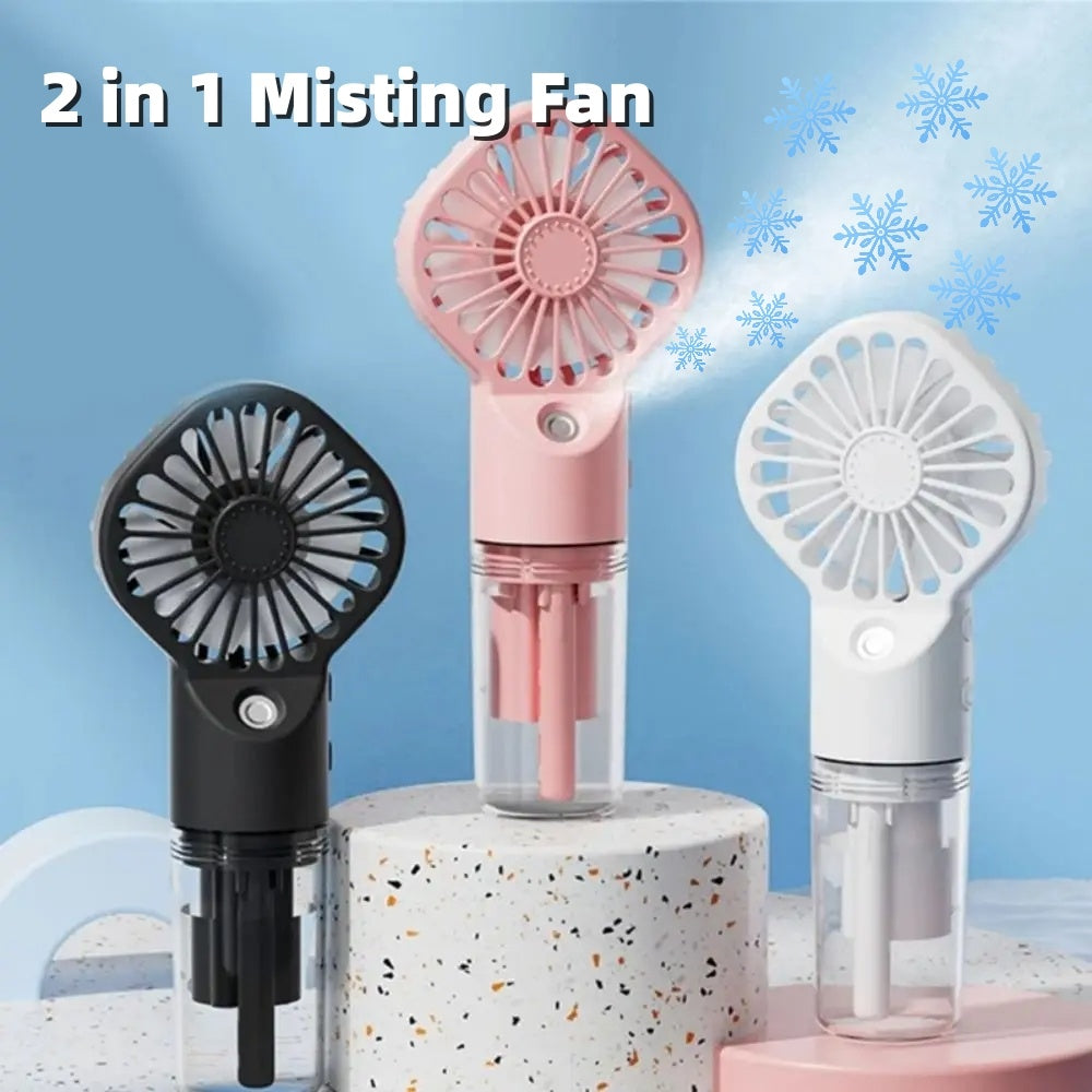 Strong Power Spray Humidification Small Mist Fan Humidification Usb Charging Portable Fan Icy And Refreshing Fan Water Supplement Streetsharks