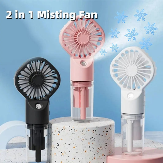 Strong Power Spray Humidification Small Mist Fan Humidification Usb Charging Portable Fan Icy And Refreshing Fan Water Supplement Streetsharks