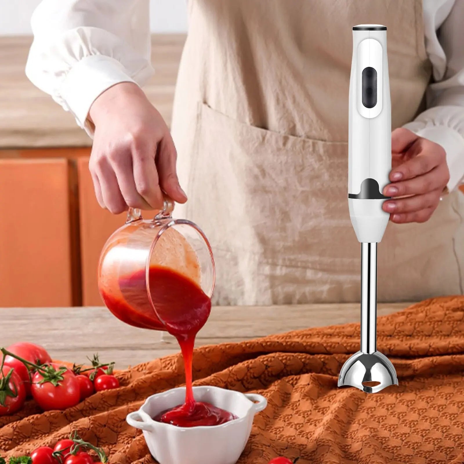 400W Electric Stick Blender Hand Blender for Curry Purée, Food Mixer, and Liquidizer StreetSharks