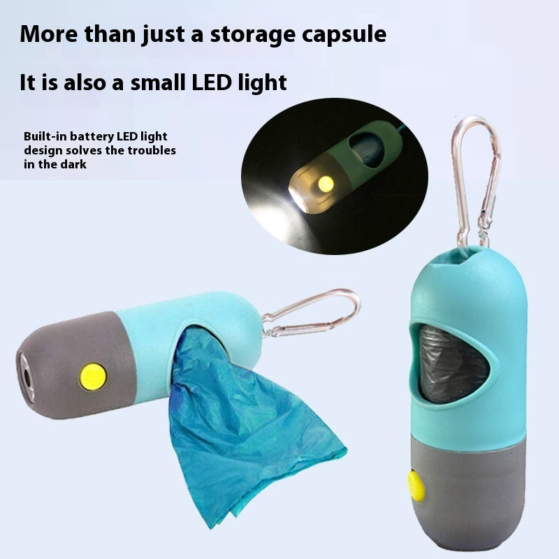 Led Light Pet Waste Bag Dispenser For Dogs Cats Dog Poop Scooper Bags Waste Bags Holder Dispensers Pet Clean Accessories StreetSharks