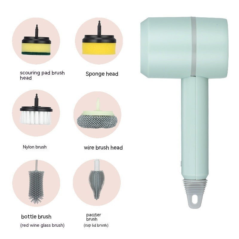 Electric Cleaning Brush Dishwashing Brush Automatic Wireless USB Rechargeable Professional Kitchen Bathtub Tile Cleaning Brushes Streetsharks