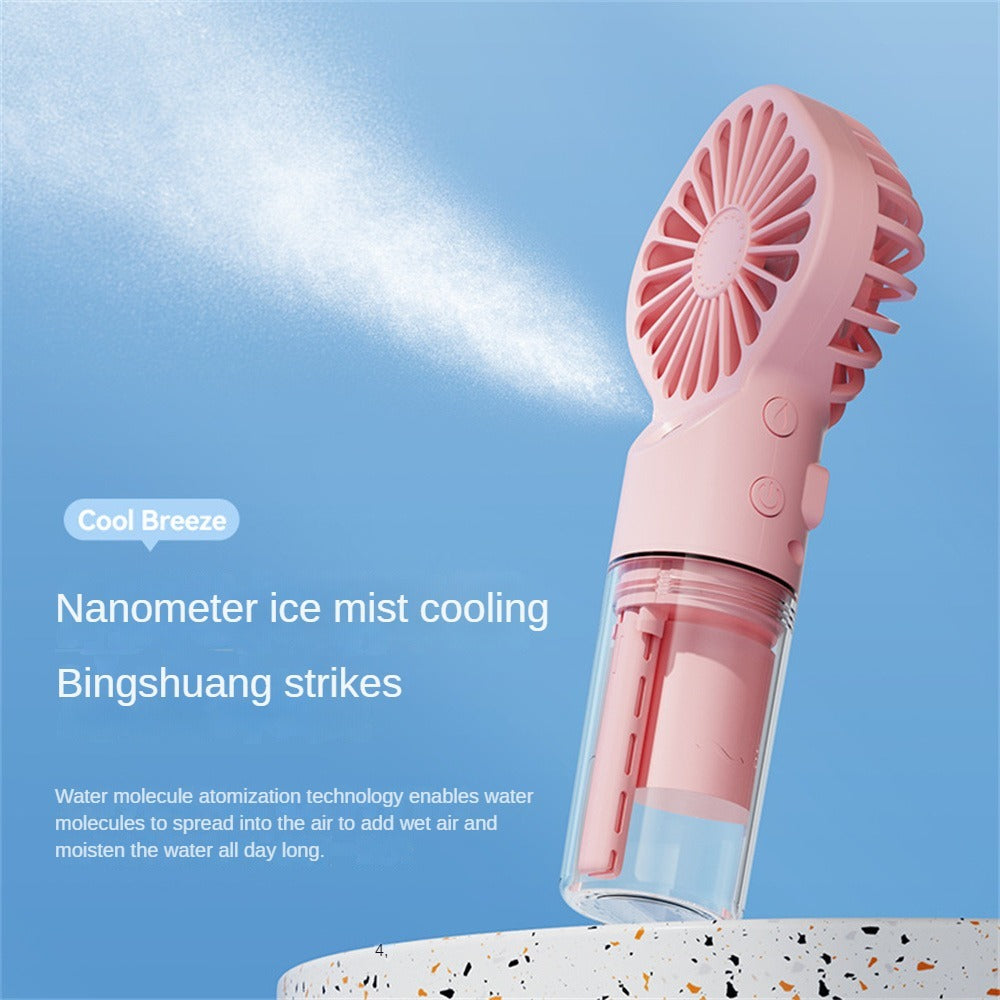 Strong Power Spray Humidification Small Mist Fan Humidification Usb Charging Portable Fan Icy And Refreshing Fan Water Supplement Streetsharks