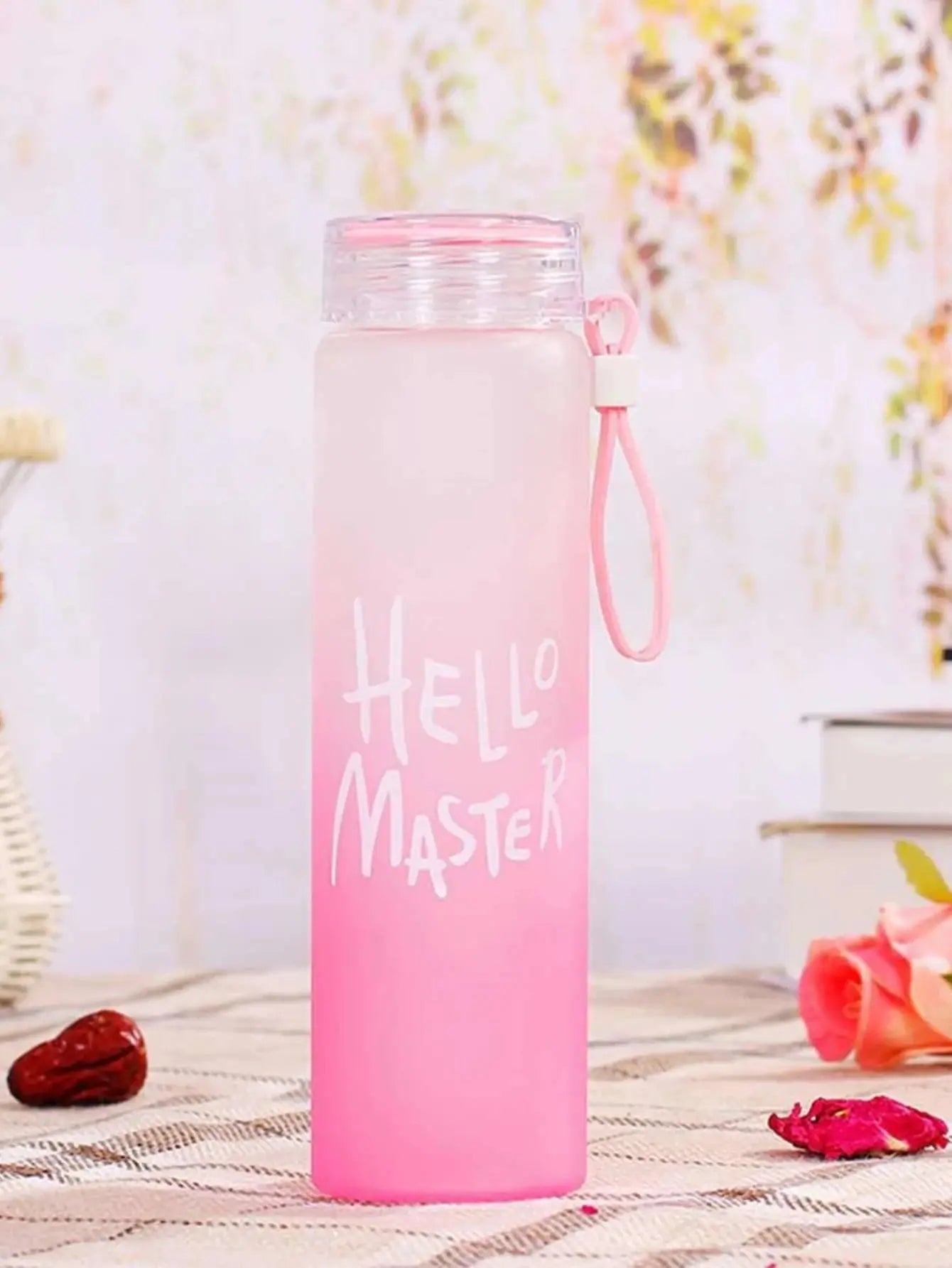 500ml Gradient Sports Water Bottle Plastic Large Capacity Frosted Cup With Strap Gift Camping Tour Plastic Sport Water Bottle Streetsharks