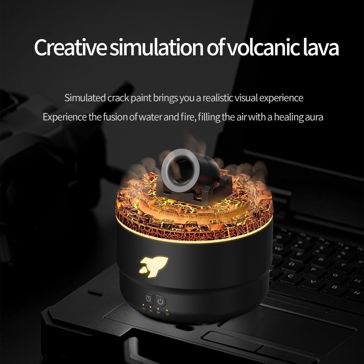 Lava Crack Humidifier Hotel Essential Oil Ultrasonic Fragrance Diffuser Aerosol Vaporizer