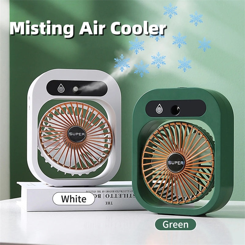 Air Conditioning Fan Desk Misting Fan Air Cooler Cooling USB Rechargeable Humidifier Portable Spray Fan With 3 Wind Speeds Mist Fan For Home Streetsharks