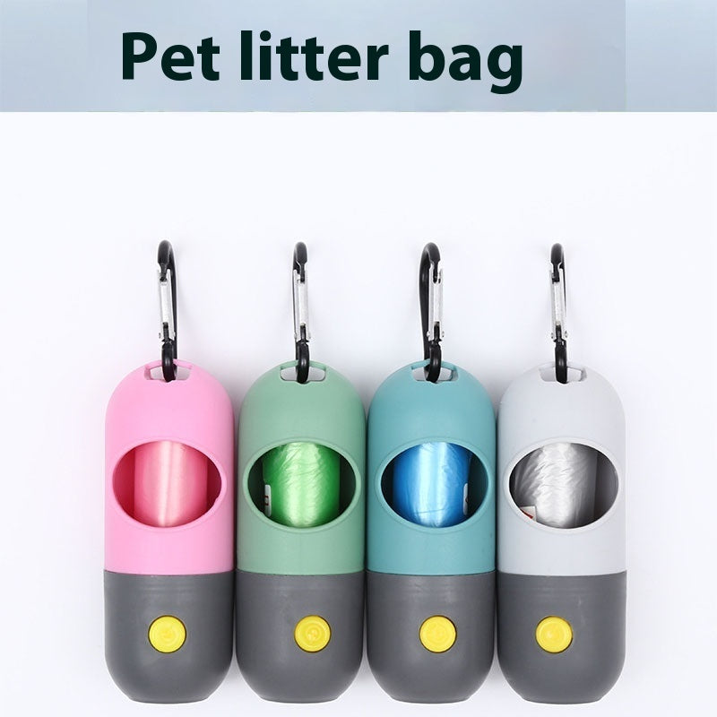 Led Light Pet Waste Bag Dispenser For Dogs Cats Dog Poop Scooper Bags Waste Bags Holder Dispensers Pet Clean Accessories StreetSharks