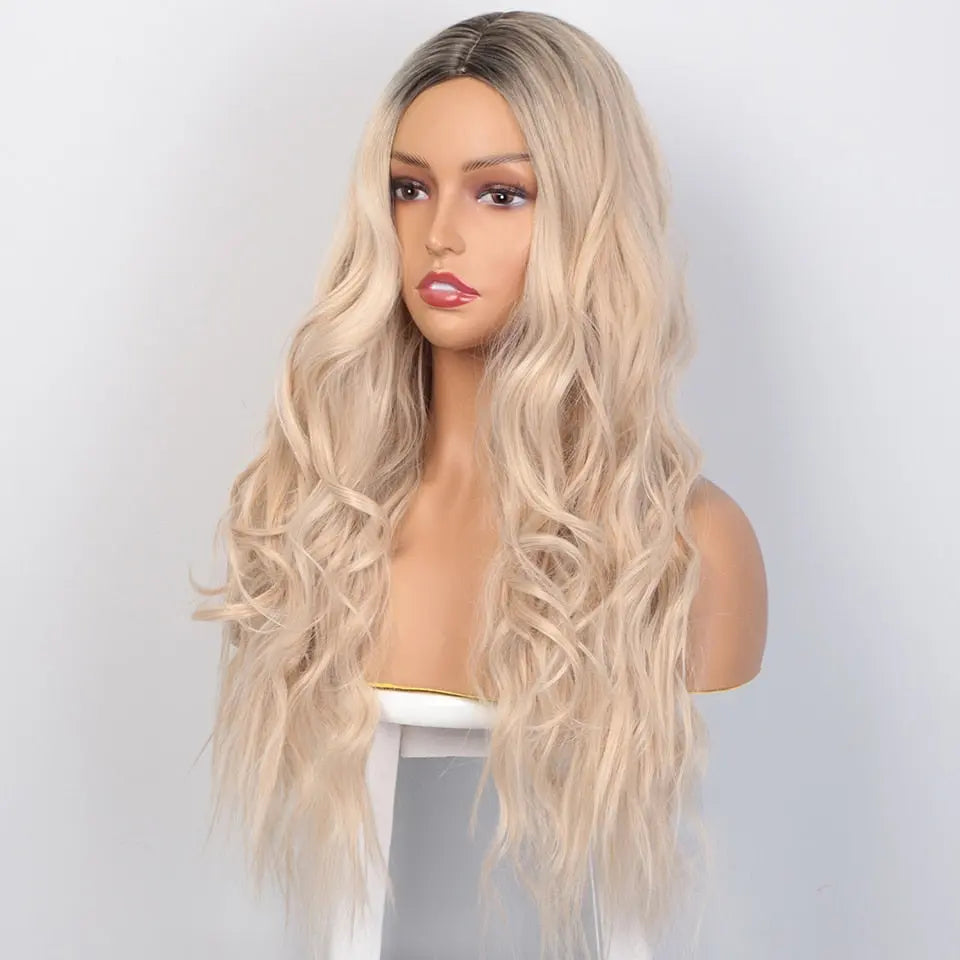 ANSI BEAUTY Synthetic Wigs Black Women Wigs for African American Middle Part Streetsharks