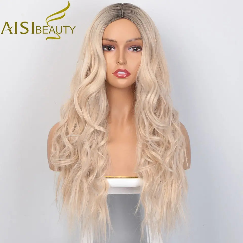 ANSI BEAUTY Synthetic Wigs Black Women Wigs for African American Middle Part Streetsharks