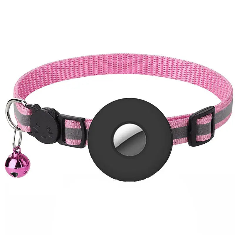 Airtag Pet Collar With Bell Reflective Adjustable Anti-lost Cat Dog Collar Streetsharks