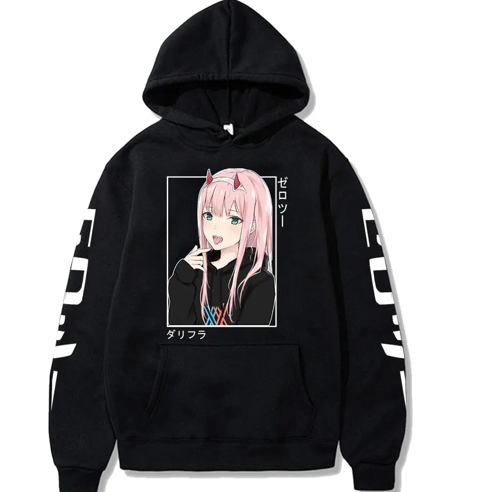 Anime Darling In The Fran xx Zero Two Hoodies Fukuhara Casual Street wear -  Streetsharks